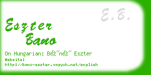 eszter bano business card